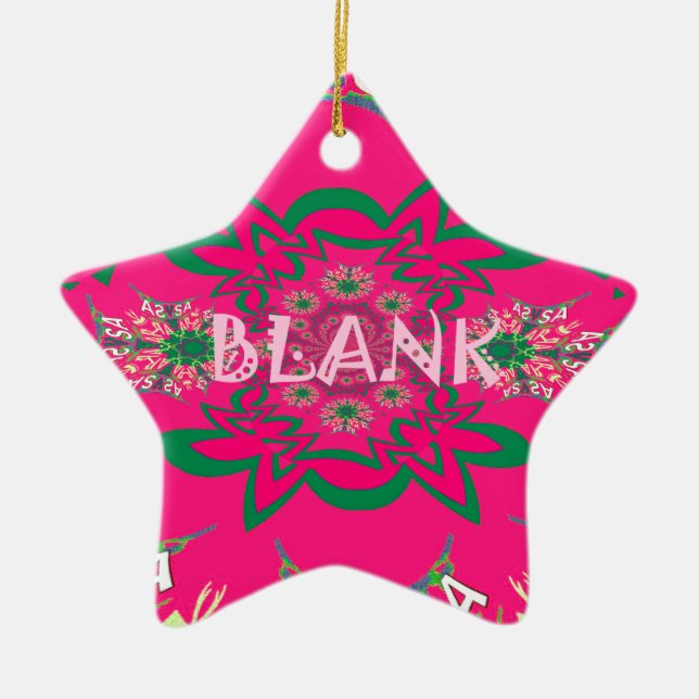 Blank Baby Vivid Pink Lila Shade Monogram Keramikornament (Vorne)