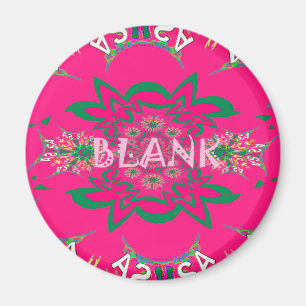 Blank Baby Vivid Pink Lila Shade Monogram Magnet
