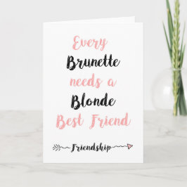 Blank Best Friend Quote Grußkarte Karte