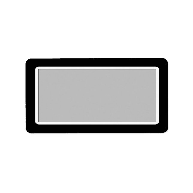 Blank Black Address Labels Adressaufkleber (Vorne)