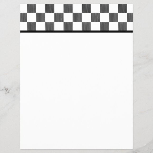 Blank Black and White Checkerboard Letterhead Flyer (Vorne)