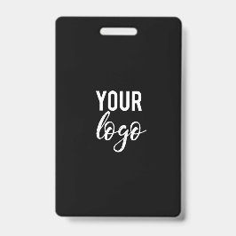 Blank Black DIY Vorlage Ihr Logo hier Mitarbeiter Ausweis