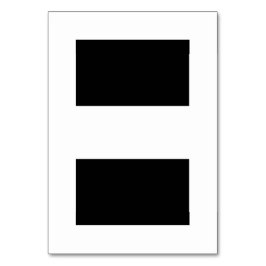 Blank Black & White Tented Name Platzkarte Tischnummer