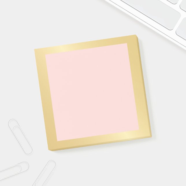 Blank Blush Pink und Imitate Gold Foil Post-it Klebezettel (Von Creator hochgeladen)