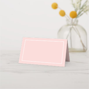 Blank Blush Pink und White Wedding Platzkarte