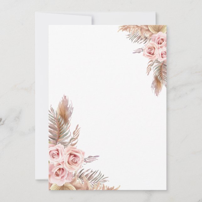 Blank-Boho-Karte Save The Date (Vorderseite)