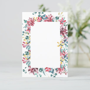 Blank Budget Blank Blumen Hochzeit Einladung