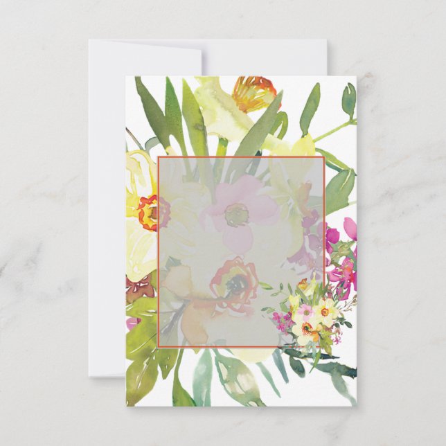 Blank Budget Daffodils Hochzeit Einladung (Vorderseite)