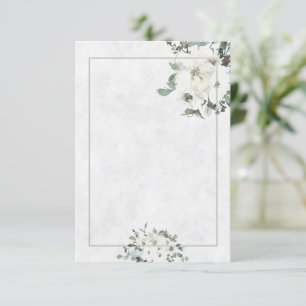 Blank Budget Elfenbein Aquarell Blumen Hochzeit In Einladung