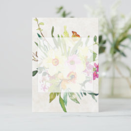 Blank Budget Frühlingsblütenhochzeit Einladung