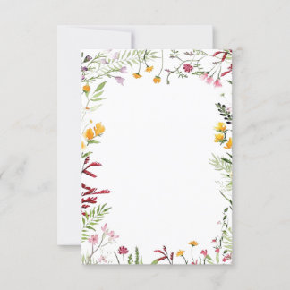 Blank Budget Garden Blumenhochzeit Einladung