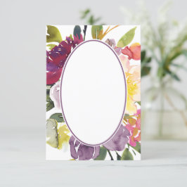 Blank Budget Lila und gelb Blumenhochzeit Einladung