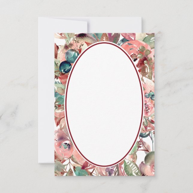 Blank Budget Orangefarbene Blumenhochzeit Einladung (Vorderseite)