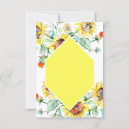 Blank Budget Sonnenblumen Hochzeit Einladung