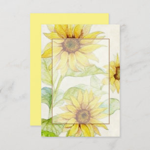Blank Budget Sonnenblumen Hochzeit Einladung