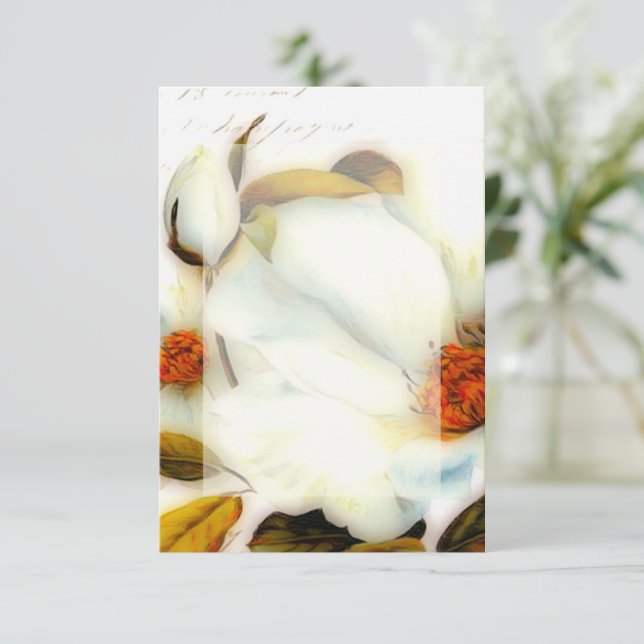 Blank Budget White Roses Hochzeit Einladung (Stehend Vorderseite)