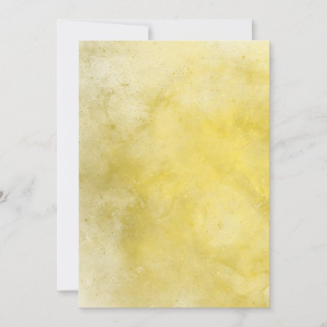 Blank Canary Watercolor Einladung zur Hochzeit (Vorderseite)