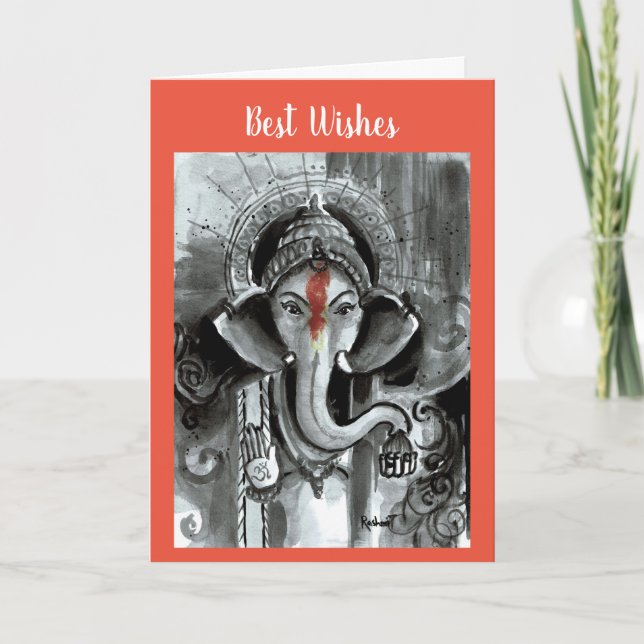 Blank Card - Aashirwad Ganesha Karte (Vorderseite)