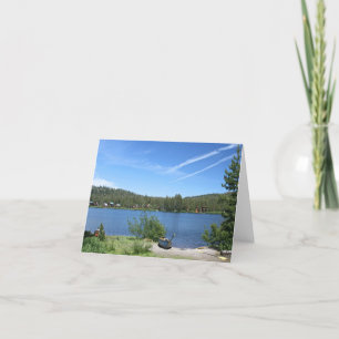Blank Card, Kanus auf dem Bergsee Dankeskarte