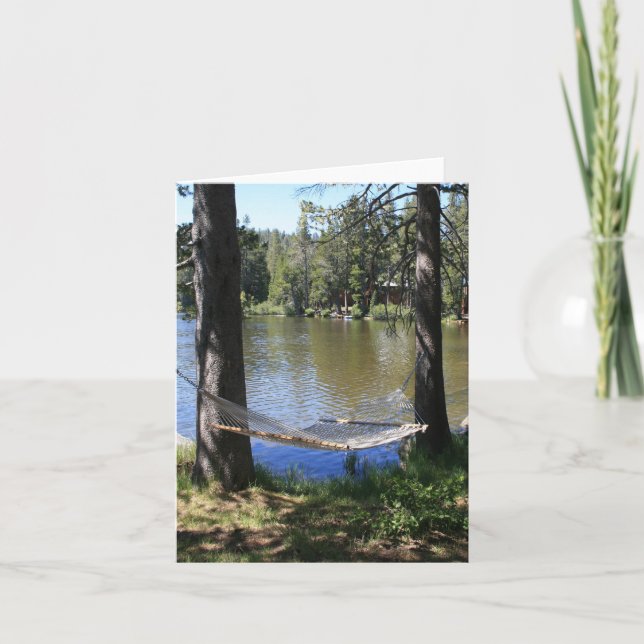 Blank Card, Lakeside Hammock Dankeskarte (Vorderseite)