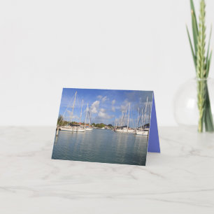 Blank Card mit Bild des Segelschiffs in Antigua Feiertagskarte