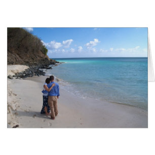 Blank Card mit Bild von Couple Beach in Antigua