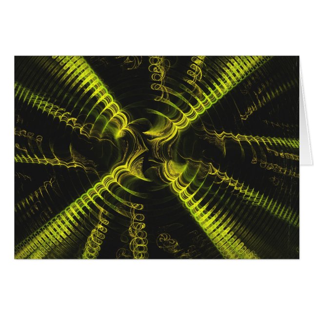 Blank Card mit Fraktal Spiral Design Hintergrund (Vorderseite (Horizontal))
