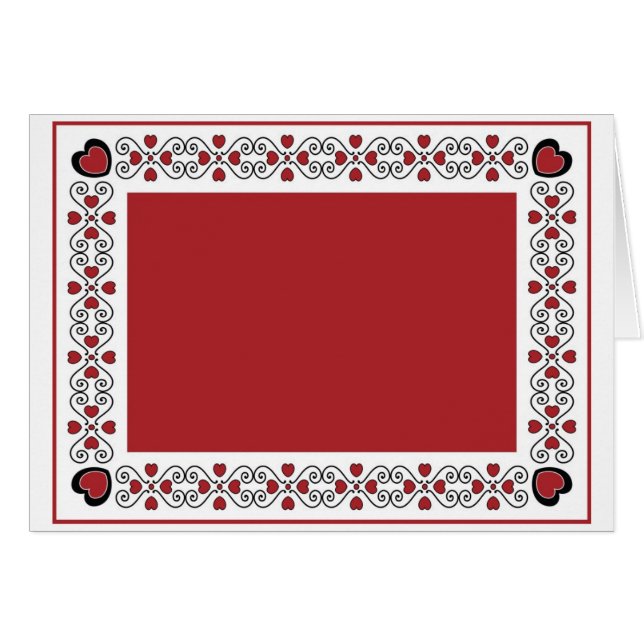 Blank Card mit Hintergrund für das rote und schwar (Vorderseite (Horizontal))