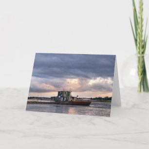 Blank Card mit Mississippi River Boat Karte