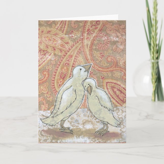 Blank card perfekt Ehepaar Verlobung Hochzeitskuns Karte (Vorderseite)