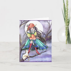 Blank Card - Sinti und Roma Hexe & Katze ~~* Der B Karte