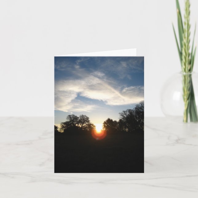 Blank Card, Sonnenaufgang Dankeskarte (Vorderseite)