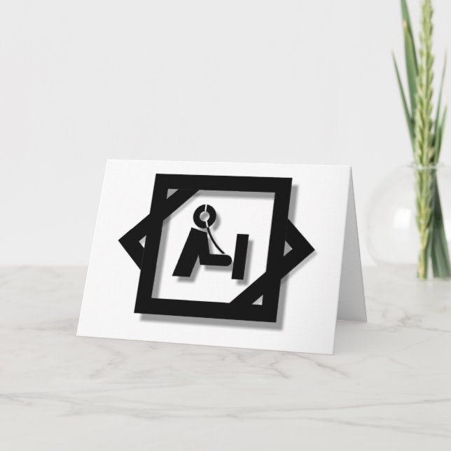 Blank-Cards für Ham Radio 3-D-Logo zur Anpassung Karte (Vorderseite)