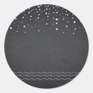 Blank Chalkboard Confetti Anpassen Tex Runder Aufkleber