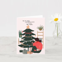 Blank Christmas Card Afroamerikaner