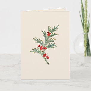 Blank Christmas Card mit Watercolor Junior Einladung