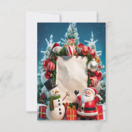 Blank Christmas Invest Card Einladung