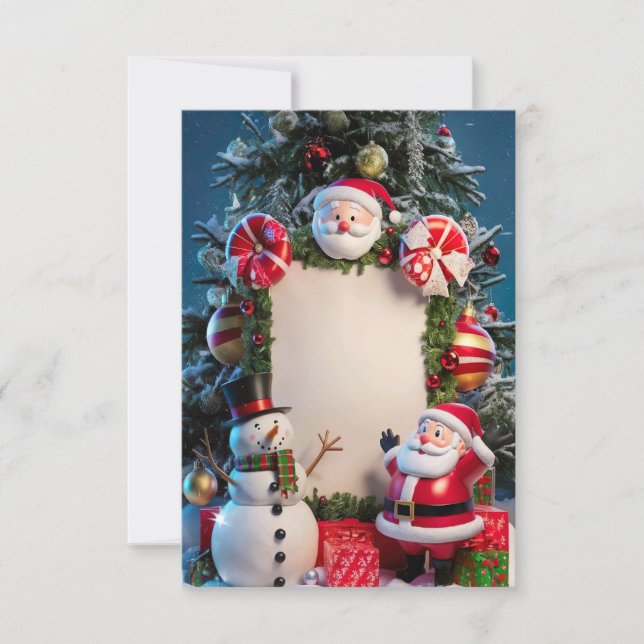 Blank Christmas Invest Card Einladung (Vorderseite)