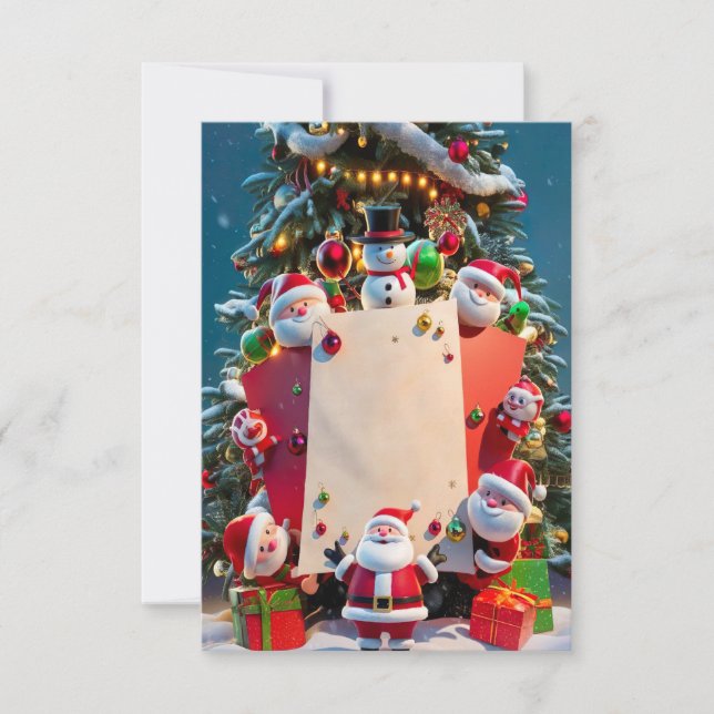 Blank Christmas Invest Card Einladung (Vorderseite)