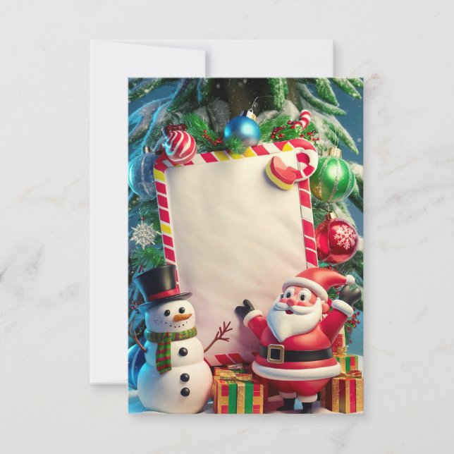 Blank Christmas Invest Card Einladung (Vorderseite)