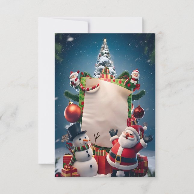 Blank Christmas Invest Card Einladung (Vorderseite)