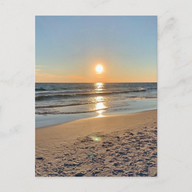 Blank Coastal Beach Sunset Card Postkarte (Vorderseite)