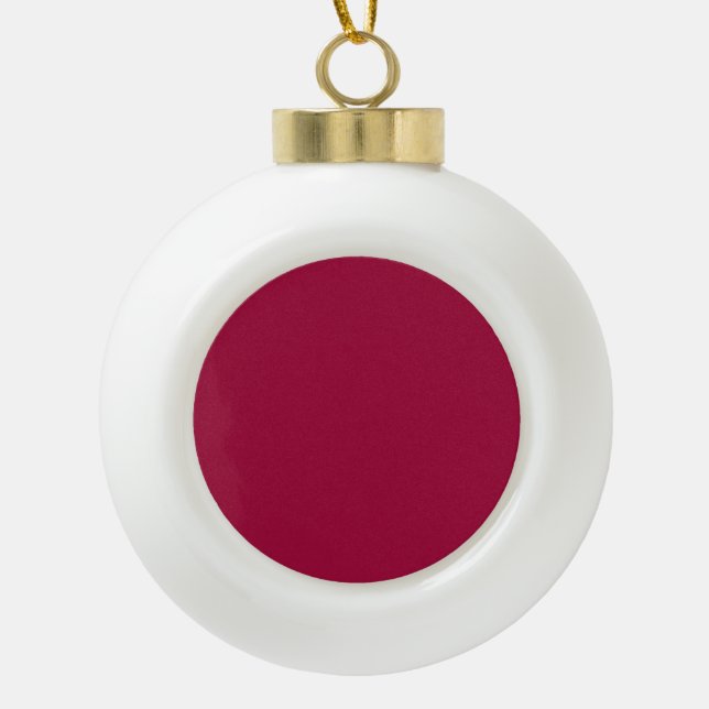 Blank Create your own - Cherry Red Keramik Kugel-Ornament (Vorderseite)