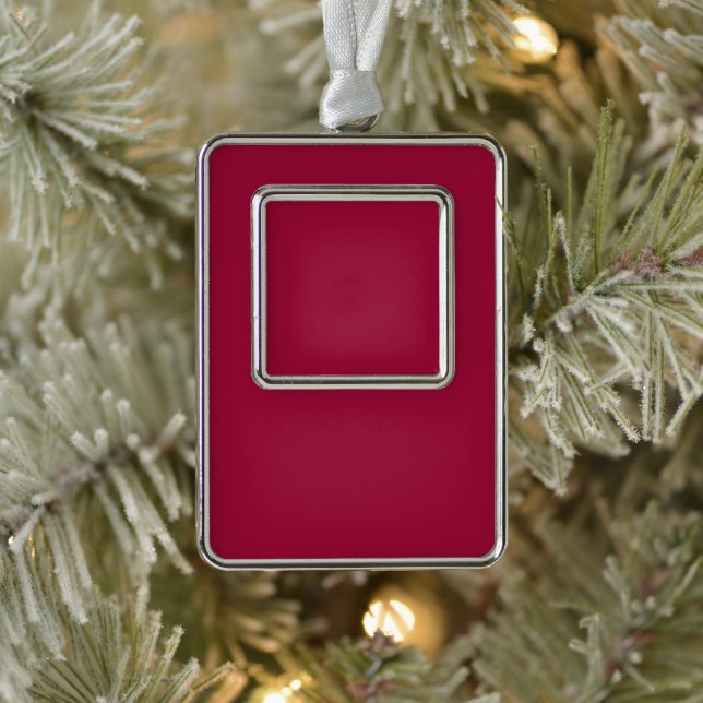 Blank Create your own - Cherry Red Rahmen-Ornament Silber (Baum)