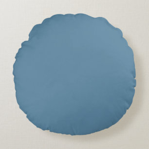 Blank Create your own - Grau Blue Rundes Kissen