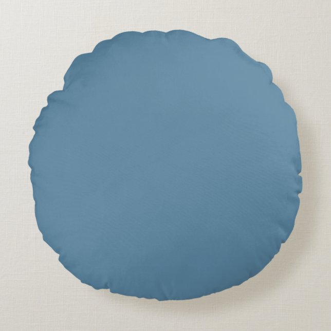 Blank Create your own - Grau Blue Rundes Kissen (Vorderseite)