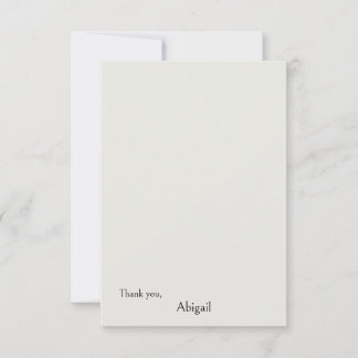 Blank Creme Personalisiert Danke Karte