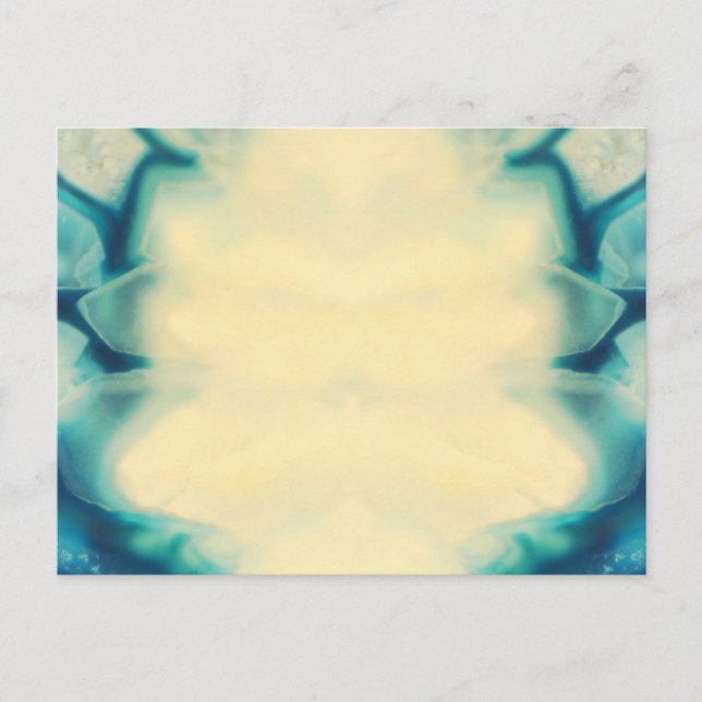 Blank Custom Elegant Jewel Blue Save the Date Ankündigungspostkarte (Vorderseite)