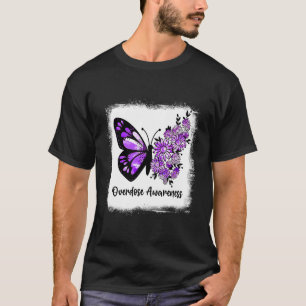 Blank Daisy Butterfly Lila Ribbon Überdosis Aw T-Shirt