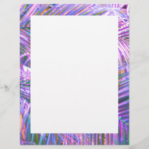 Blank Disco Palm Leaf Border Letterhead Briefbogen